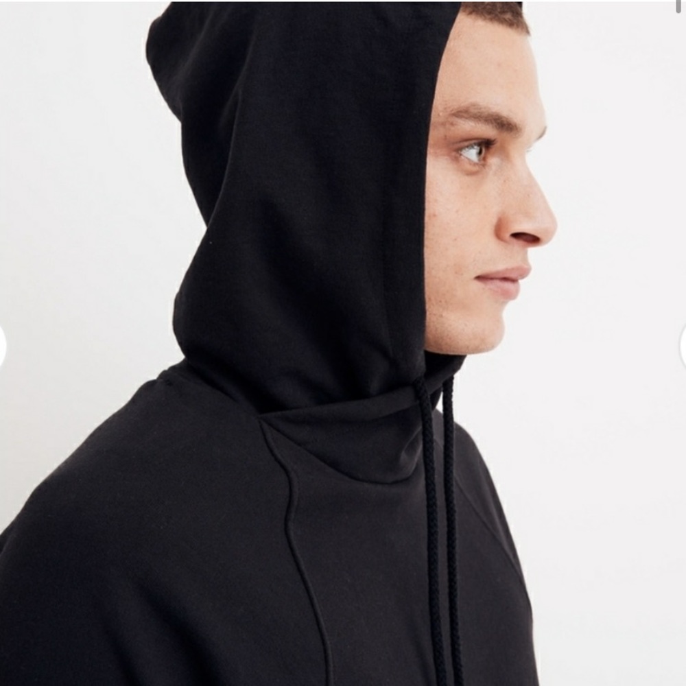 Madewell NWT Men's Black Pullover Hoodie Sweatshirt - Picture 3 of 8